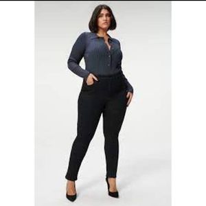 Good American Always Fits Good Legs Black 165 NWT
